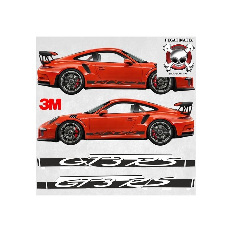 PORSCHE 991 GT3 RS side Stripes AUFKLEBER (Kompatibles Produkt)