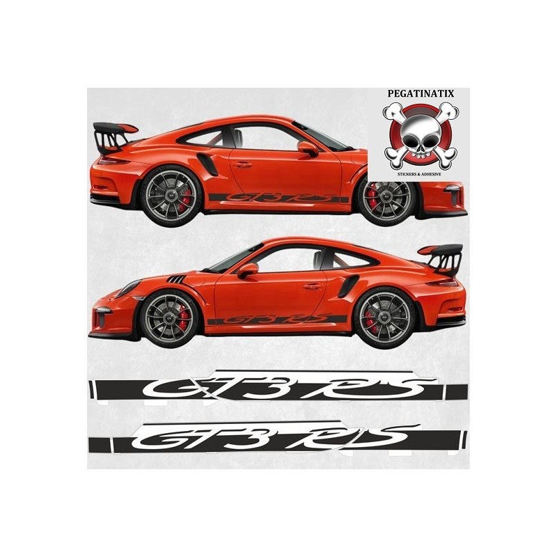 PORSCHE 991 GT3 RS side Stripes AUFKLEBER (Kompatibles Produkt)