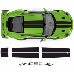 PORSCHE 991 2016- 2019 GT3 RS rear Wing DECALS (Compatible Product)