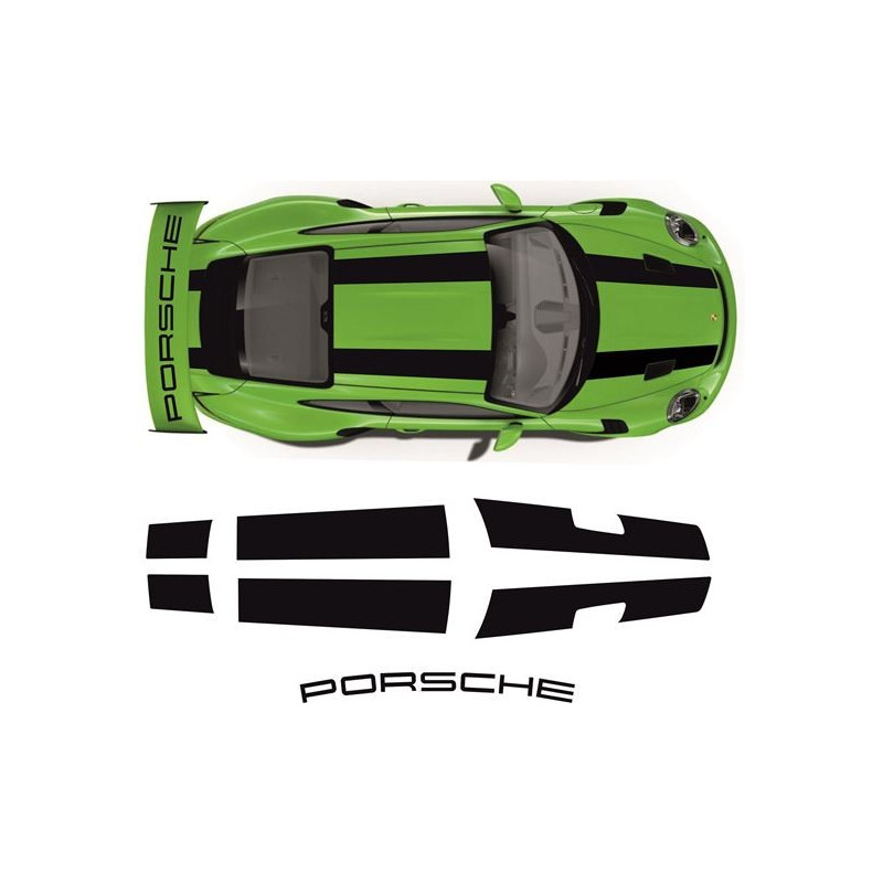 PORSCHE 991 2016- 2019 GT3 RS rear Wing AUFKLEBER (Kompatibles Produkt)