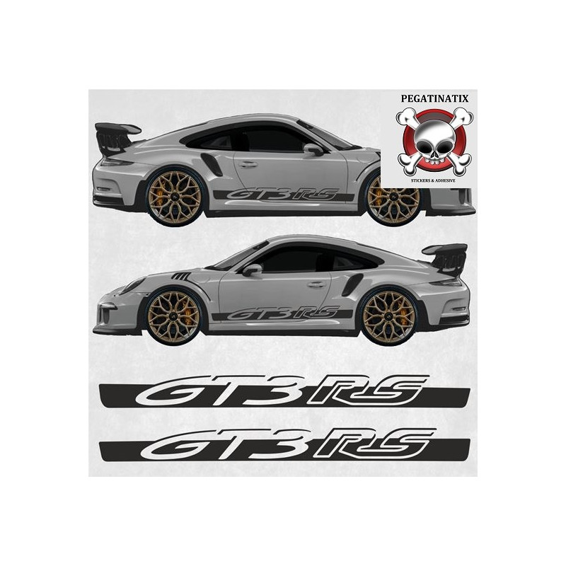 PORSCHE 991 GT3 RS - 992 side Stripes ADESIVI (Prodotto compatibile)