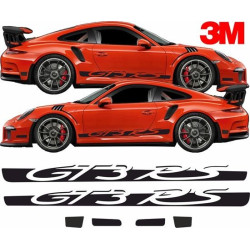 PORSCHE 991 GT3 RS 3M side Stripes DECALS (Compatible Product)