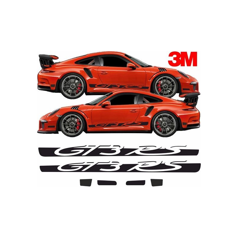 PORSCHE 991 GT3 RS 3M side Stripes AUFKLEBER (Kompatibles Produkt)