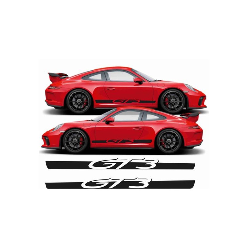 PORSCHE 991 GT3 side Stripes AUTOCOLLANT (Produit compatible)
