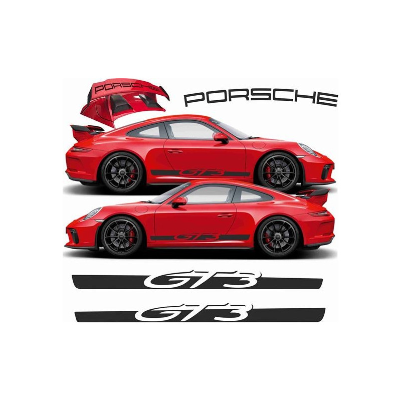 PORSCHE 991 GT3 side Stripes DECALS (Compatible Product)