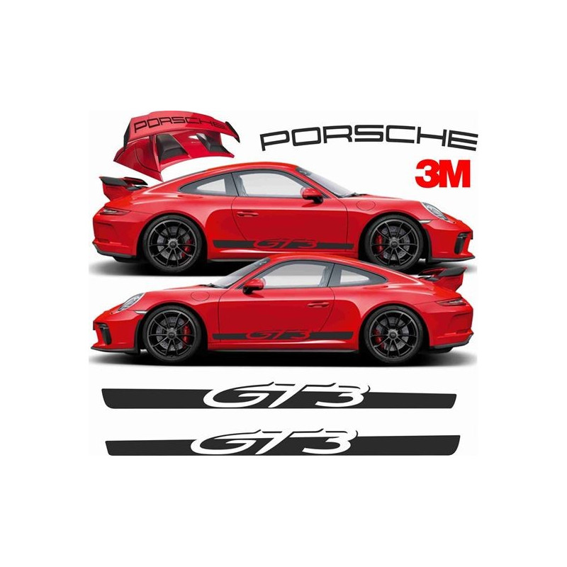 PORSCHE 991 GT3 3M side Stripes DECALS (Compatible Product)