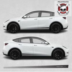 Tesla Model Y side Stripes ADHESIVO (Producto compatible)