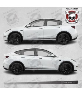 Tesla Model Y side Stripes STICKERS (Compatible Product)