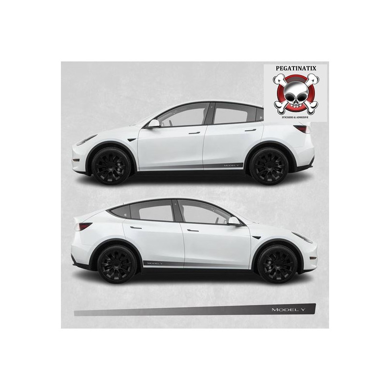 Tesla Model Y side Stripes AUTOCOLLANT (Produit compatible)