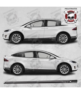 Tesla Model X side Stripes STICKERS (Compatible Product)