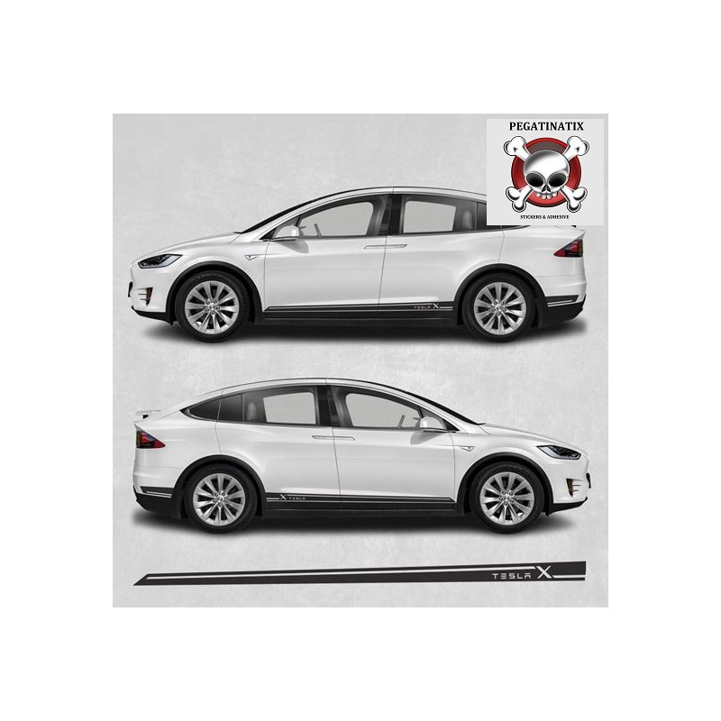Tesla Model X side Stripes ADHESIVO (Producto compatible)