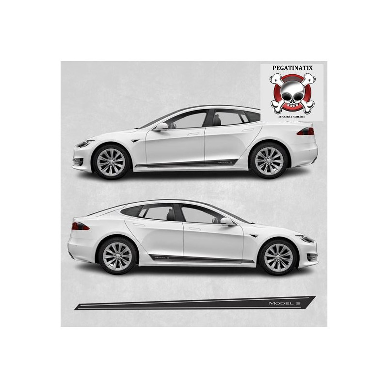 Tesla Model S side Stripes AUTOCOLLANT (Produit compatible)