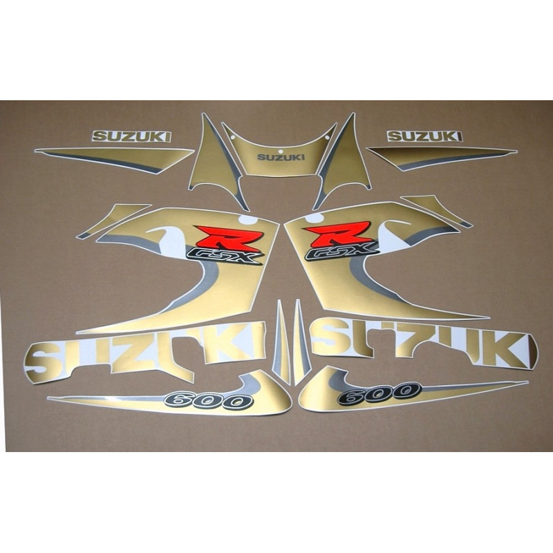 SUZUKI GSX-R 600 SRAD 1996-1999 MATTE GOLD decals (Compatible Product) SUZUKI GSX-R 600 SRAD 1996-1999 MATTE GOLD decals (Compatible Product)