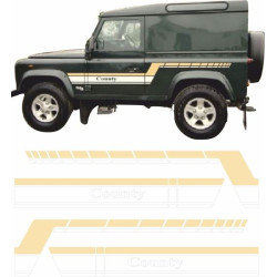 Defender 90 County 1984 - 1986 side Stripes AUTOCOLLANT (Prodotto compatibile)