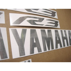 YAMAHA YZF-R3 CUSTOM ALUMINIUM AUFKLEBER (Kompatibles Produkt)
