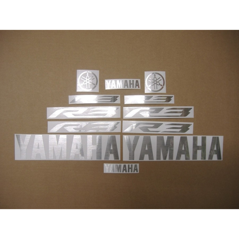YAMAHA YZF-R3 CUSTOM ALUMINIUM AUFKLEBER (Kompatibles Produkt)