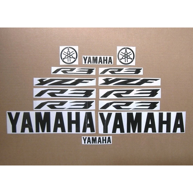 YAMAHA YZF-R3 CUSTOM CARBON FIBER ADESIVO (Produto compatível)