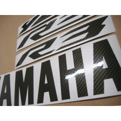 YAMAHA YZF-R3 CUSTOM CARBON FIBER DECALS (Compatible Product)