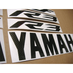 YAMAHA YZF-R3 CUSTOM CARBON FIBER AUFKLEBER (Kompatibles Produkt)