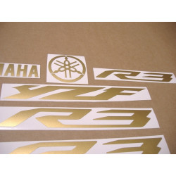 YAMAHA YZF-R3 CUSTOM MATTE GOLD DECALS (Compatible Product)