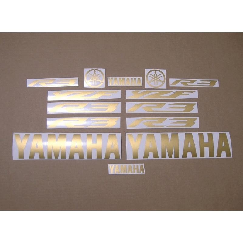 YAMAHA YZF-R3 CUSTOM MATTE GOLD AUFKLEBER (Kompatibles Produkt)