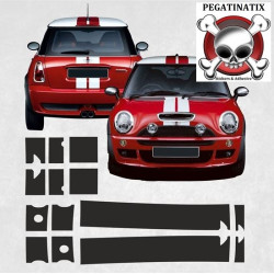 ADHESIVOS Mini R50 / R52 / R53 Cooper S Checkmate side Scuttle (Producto compatible)