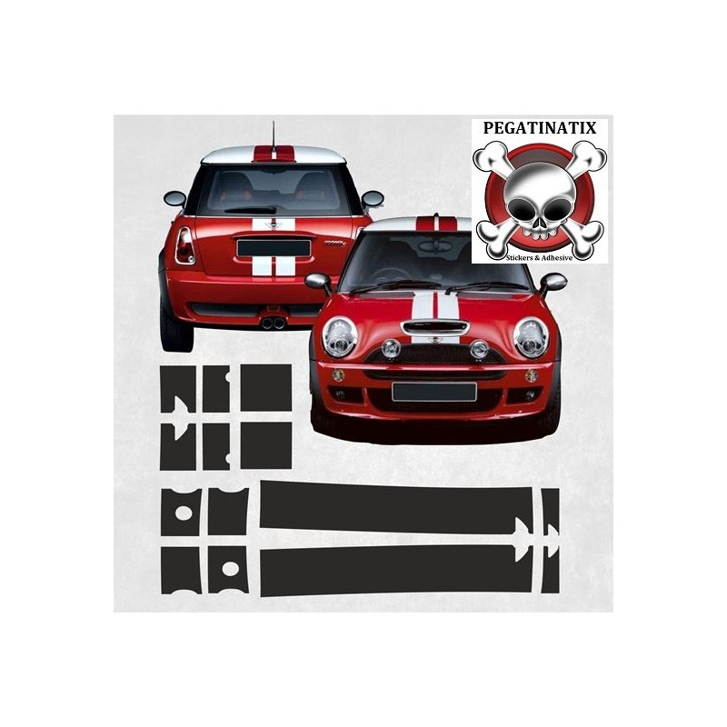 ADHESIVOS Mini R50 / R52 / R53 Cooper S Checkmate side Scuttle (Producto compatible)