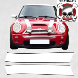 R52 / R53 Cooper S Checkmate Bonnet Stripe AUFKLEBER  (Kompatibles Produkt)