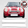 R52 / R53 Cooper S Checkmate Bonnet Stripe DECALS (Compatible Product)