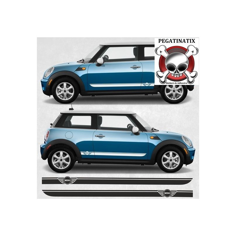 Mini R50 / R52 / R53 side Stripes ADHESIVOS side Scuttle (Producto compatible)