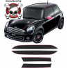 Mini R56 Ray Bonnet & Roof Stripes ADHESIVOS side Scuttle (Producto compatible)