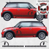 Mini R56 / R57 Chequered side Stripes AUFKLEBER  (Kompatibles Produkt)