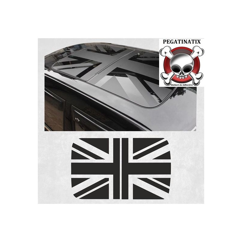 Mini R55 / R56 / R60 panoramic Glass Union Jack DECALS (Compatible Product)
