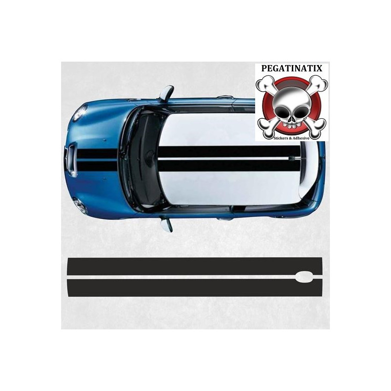 Mini R56 Cooper S Dual Sport Roof Stripes ADESIVOS (Produto compatível)