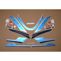 HONDA CBX 750F AÑO 1987 WHITE/BLUE aufkleber (Kompatibles Produkt)