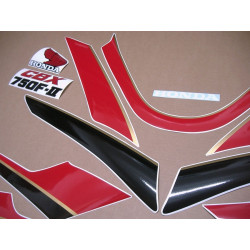 HONDA CBX 750F AÑO 1986 - WHITE/RED/BLACK adhesivos (Producto compatible)