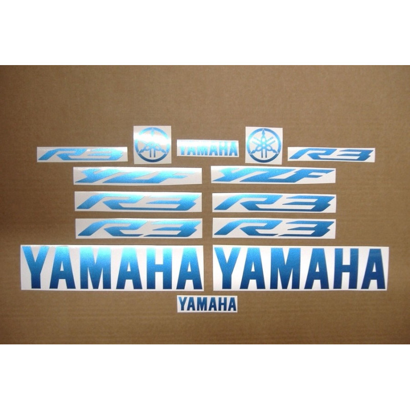 YAMAHA YZF-R3 CUSTOM PEARL BLUE DECALS (Compatible Product)