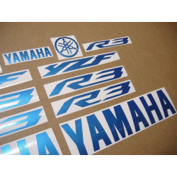 YAMAHA YZF-R3 CUSTOM PEARL BLUE DECALS (Compatible Product)