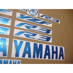 YAMAHA YZF-R3 CUSTOM PEARL BLUE ADESIVO (Produto compatível)