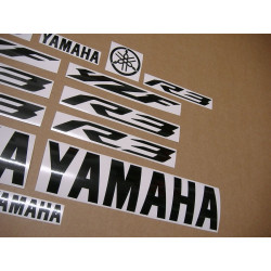 YAMAHA YZF-R3 CUSTOM BLACK DECALS (Compatible Product)