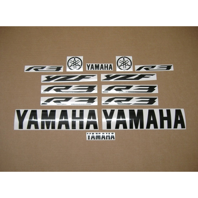 YAMAHA YZF-R3 CUSTOM BLACK AUFKLEBER (Kompatibles Produkt)