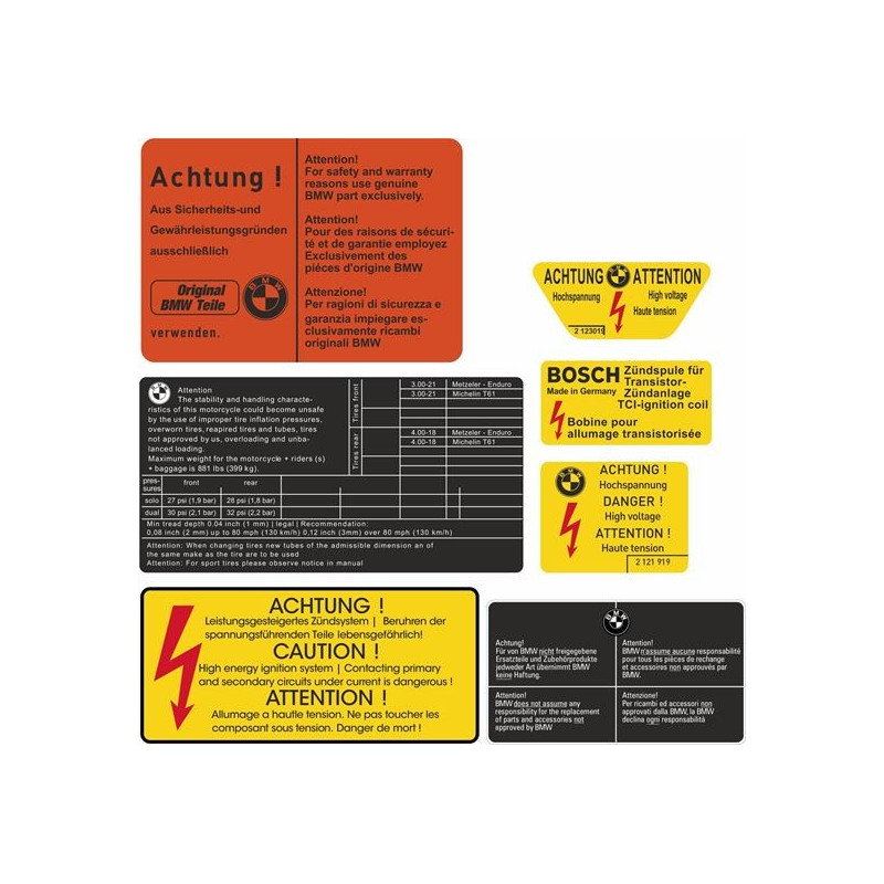 BMW K 75 replacement Lables (Produto compatível)