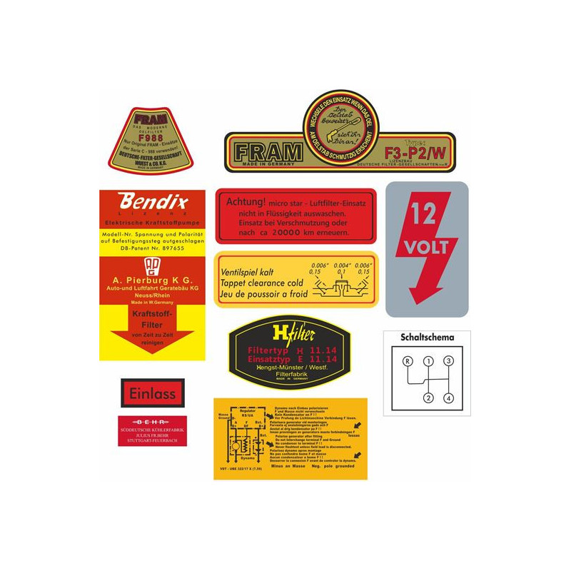 ADESIVOS Porsche 356 replacement