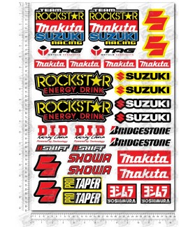 SUZUKI Makita Rockstar XtraLarge Decal set 34x49 cm Laminated (Compatible Product)