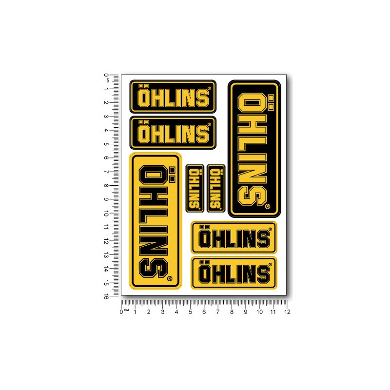 Agip Sponsors silver metallic Large Decal set 12x16 cm Laminated