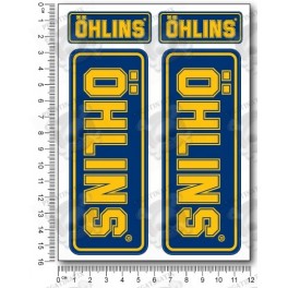 OHLINS small Decal set 12x16 cm 4 stickers Laminated