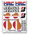 HRC Repsol Large Decal set 24x32 cm 16 stickers Honda CBR Laminated