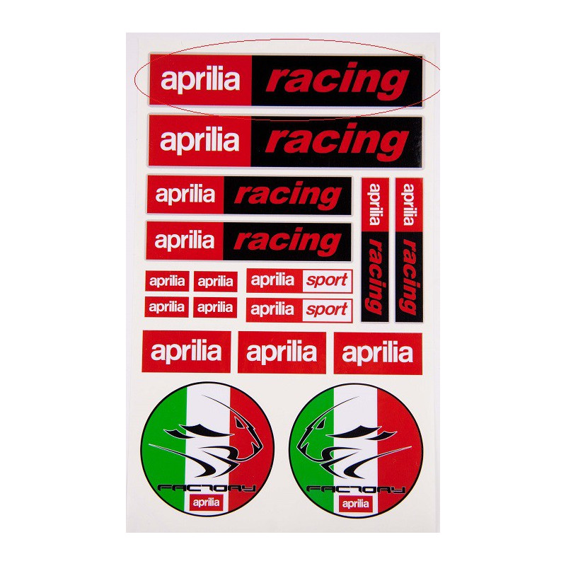 Aprilia medium Decal set 16x26 cm Laminated