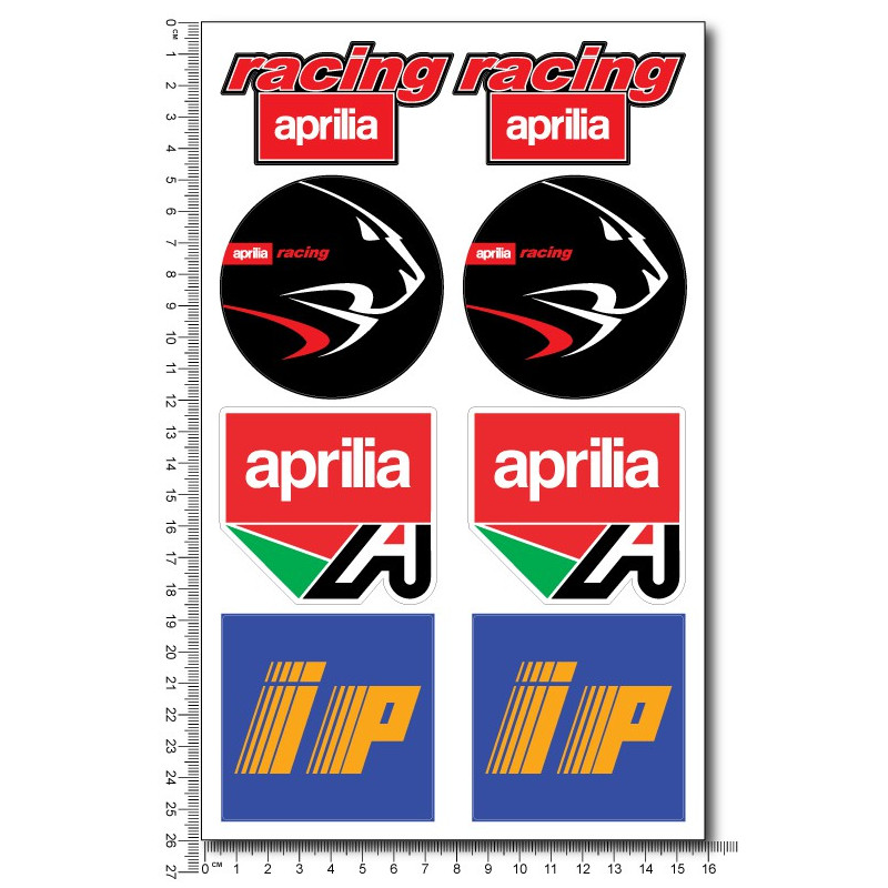 Aprilia medium Decal set 16x26 cm Laminated