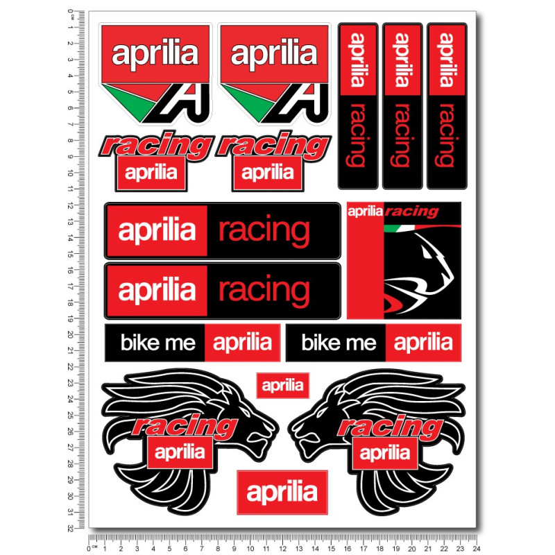 Aprilia medium Decal set 24 x 32 cm Laminated